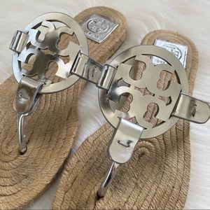 Tory Burch Silver Miller Sandals